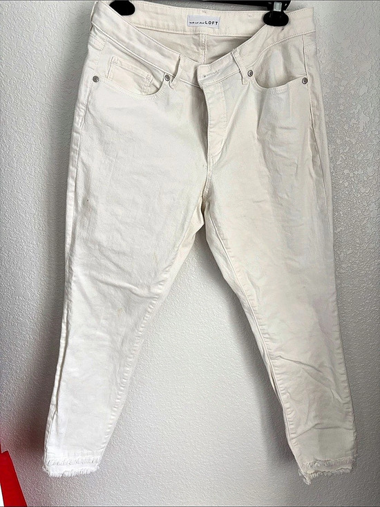 LOFT Denim - LOFT Skinny Jeans in White Waist 29